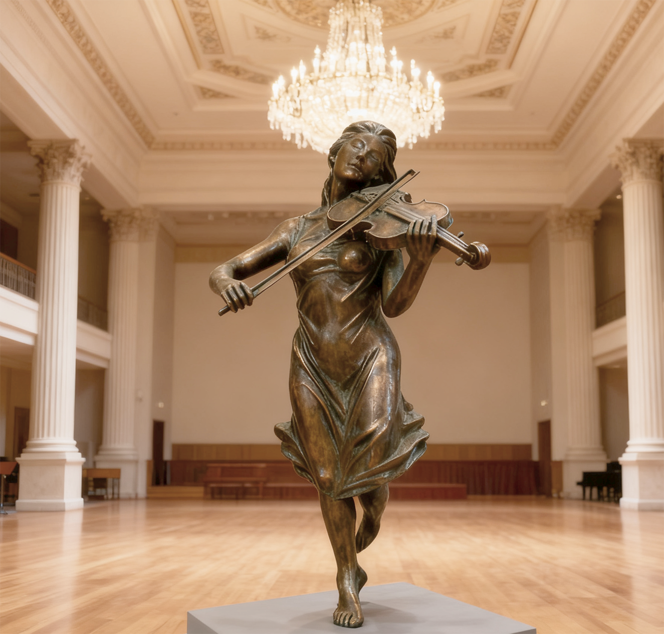 人物类：提琴少女 2.4米